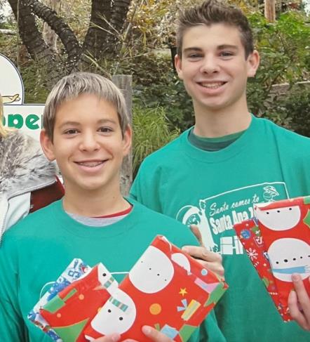 Michael and Nick Camarda at the zoo.